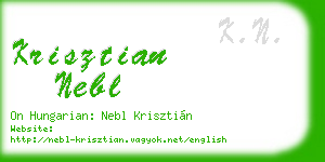krisztian nebl business card