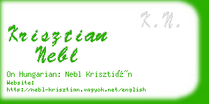 krisztian nebl business card